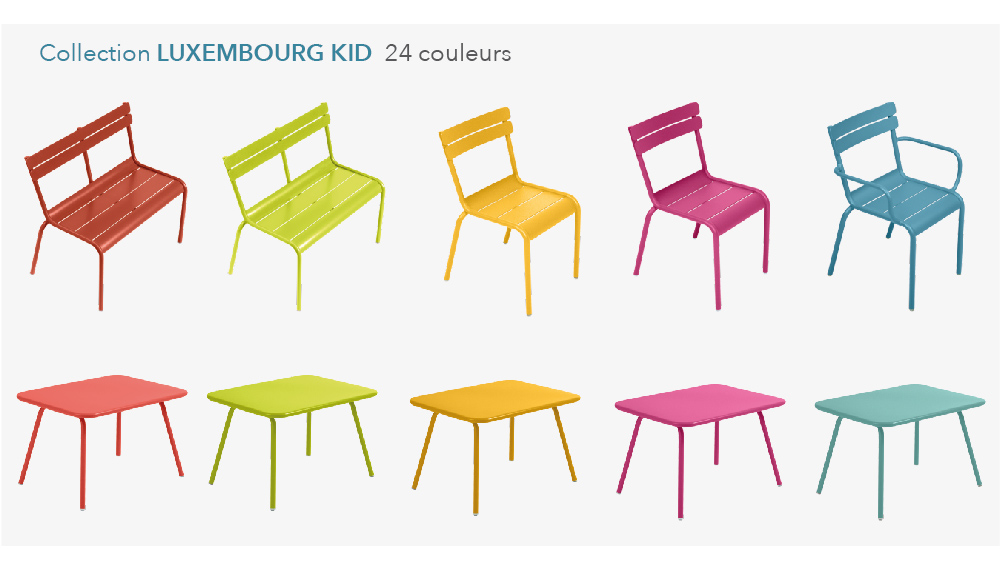 rangements/chaise banc bridge enfant fermob fabrimeuble luxem